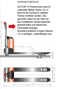Elektrohubwagen bis 1500 kg EHW 15 PREMIUM